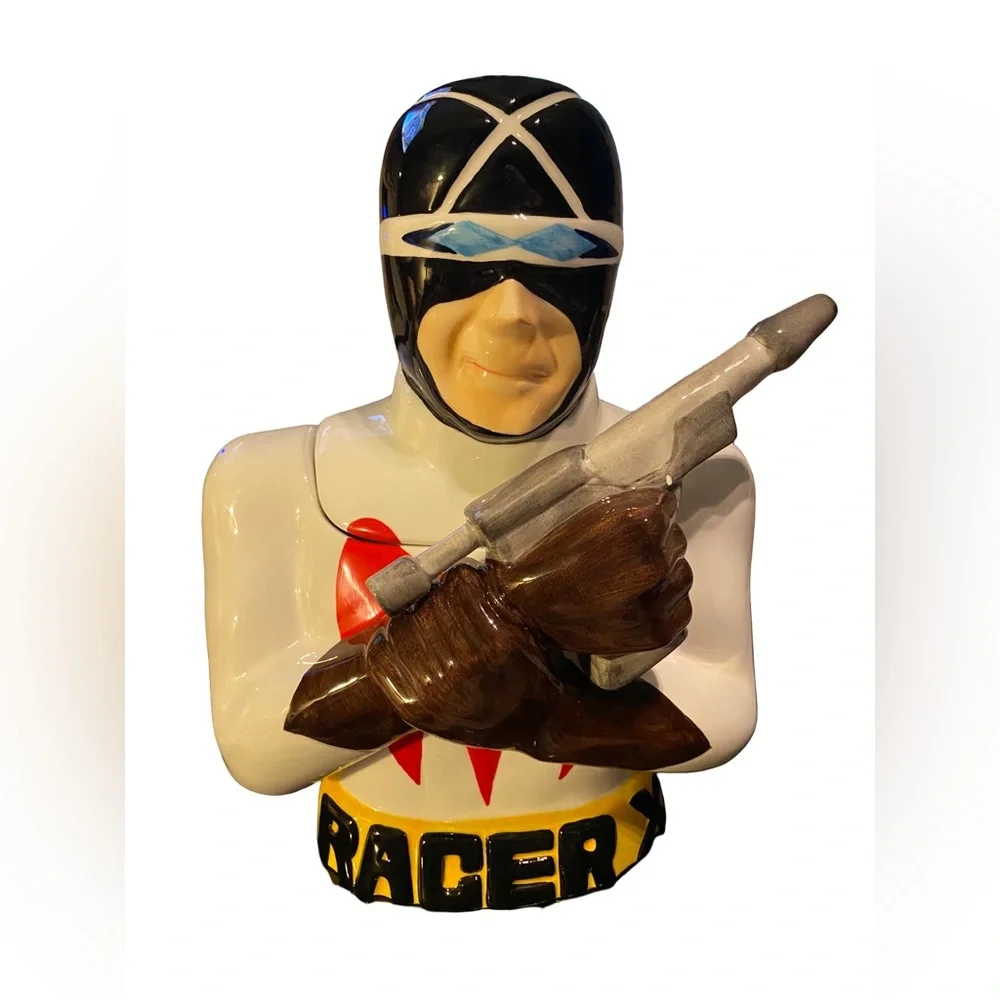 Vintage 2000 Racer X Speed Racer Limited Edition 15” Ceramic Cookie Jar W/Box